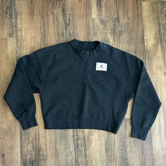 Jordan Flight fleece Black crop Sweatshirt - Picture 1 of 8